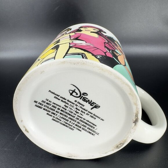 Disney Princess Ceramic Coffee Mug Cup With Crown Lid 18oz Mug Cup Multicolor - Picture 13 of 16